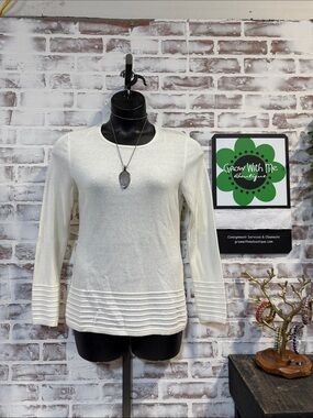 Marble Cream Long Sleeve Knit sweater NWT small